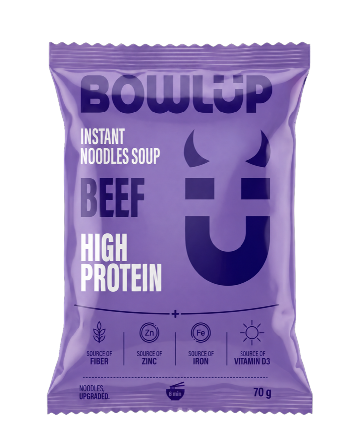BowlUp beef instant noodle soup